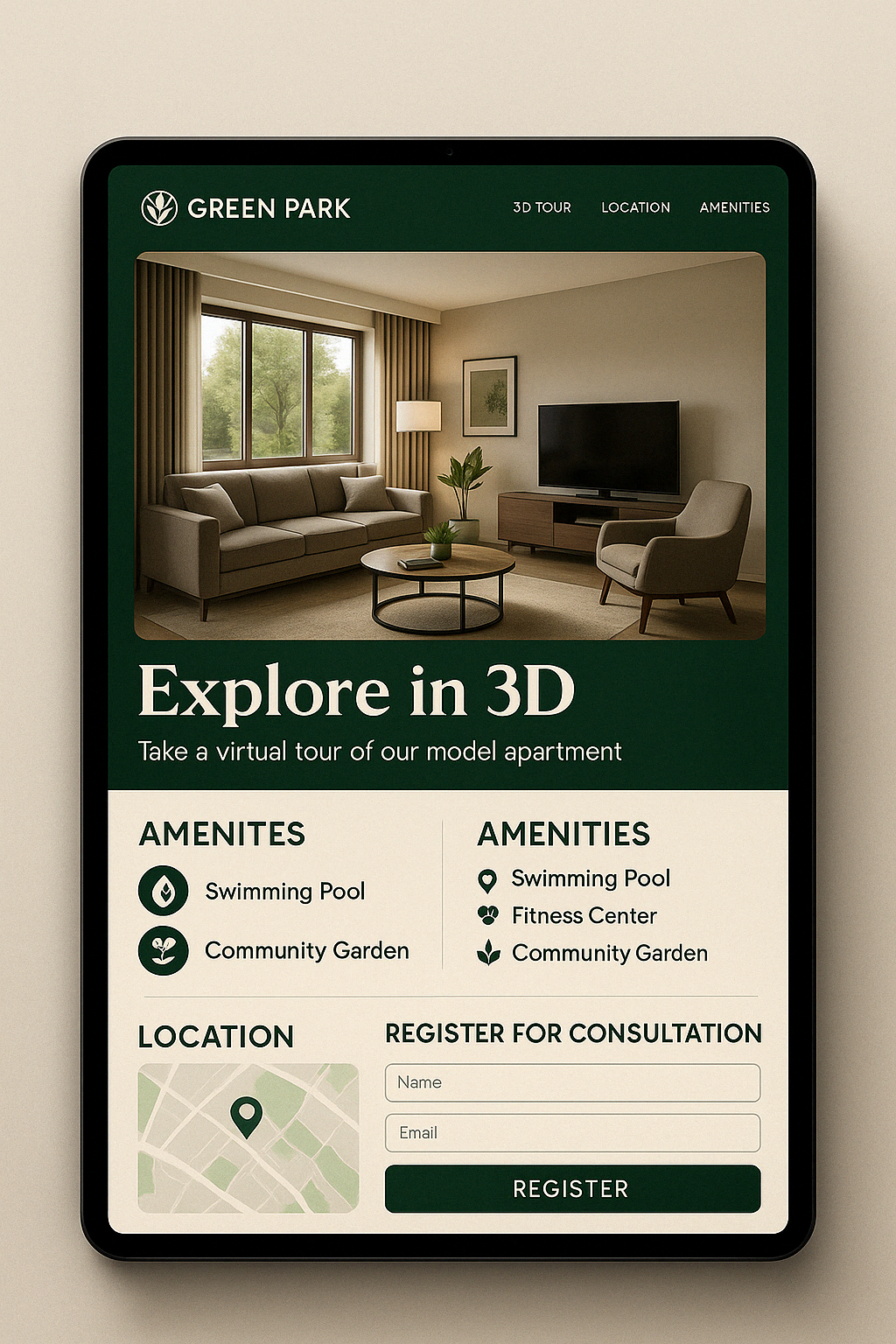 Landing Page Dự Án Bất Động Sản Green Park