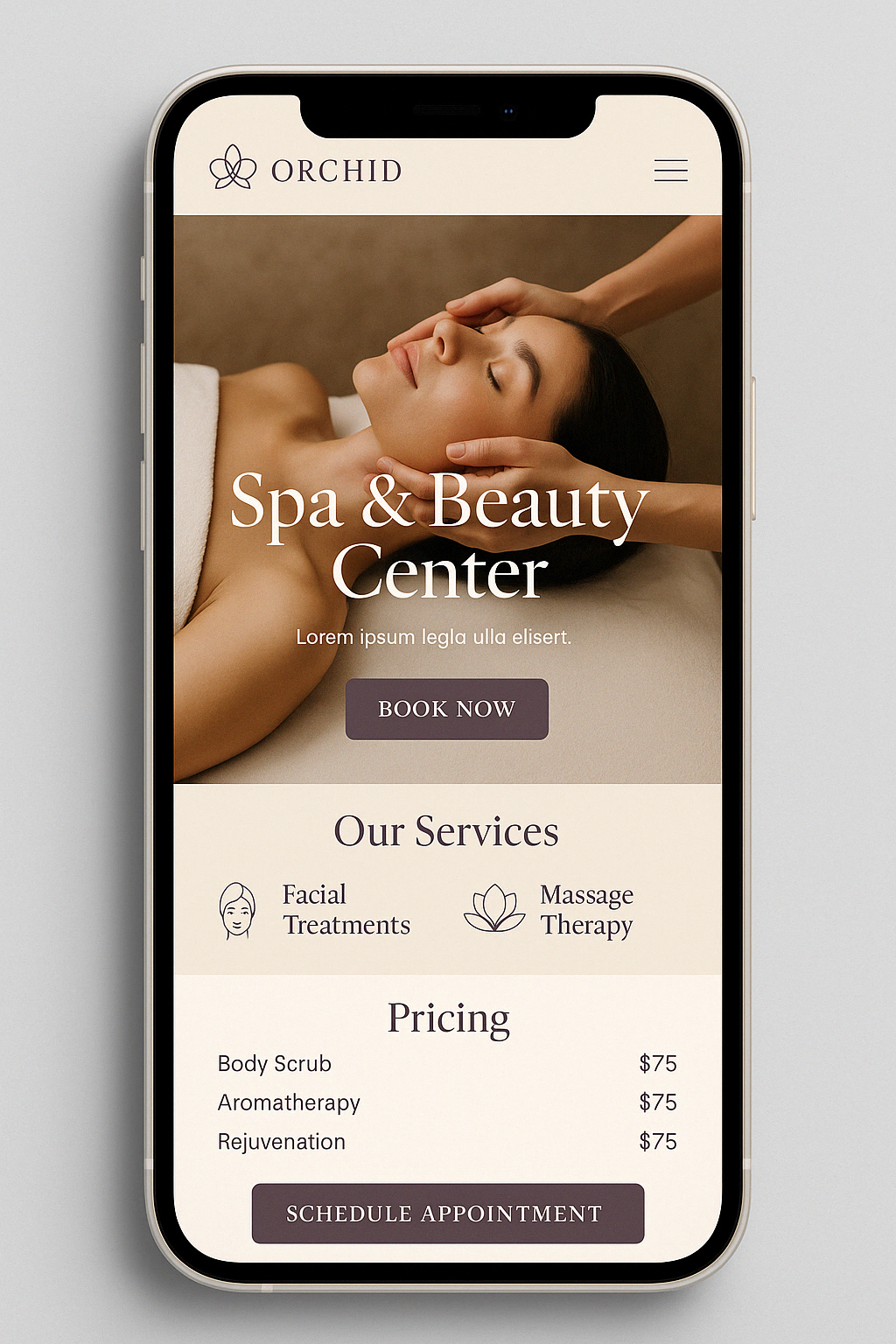 Landing Page Spa & Làm Đẹp Orchid